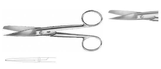 АБДОМІНАЛЬНІ НОЖИЦІ ПРЯМ. Г/Т 160MM